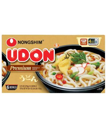 Nongshim Udon Premium Noodle Soup Original: 6 Bowls of 9.73 Oz by Nongshim