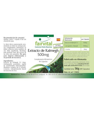 Fairvital Kalmgh Extract 500 mg - 90 Vegan Capsules | High Dose 5-Fold Extract from Kalmegh Leaf - Quality Checked - Made in Germany - Buy Online on GoSupps.com