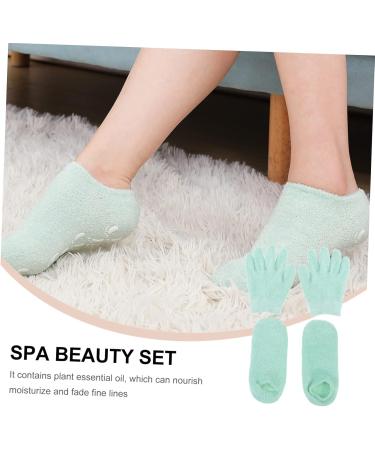  FOMIYES FOMIYES 4 Pieces Gel Foot Mask Gloves Spa for Women Dry Skin Socks for Feet Masks Hand Soap Moisturizing Socks Hydrating Spa Socks Plant Gel Green - Buy Online on GoSupps.com