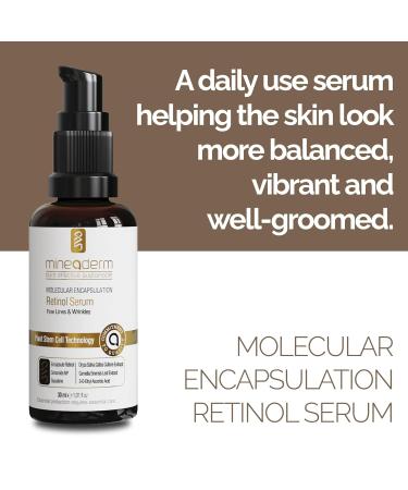 Mineaderm Molecular Encapsulation Retinol Serum Anti-Aging Face Serum with Encapsulated Retinol Hyaluronic Acid Ceramides Vitamin C & Plant Stem Cells Deep Hydration & Radiance 1 01 fl oz - Buy Online on GoSupps.com