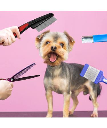Flea Comb 2 Pcs Pet Grooming Combs for Dog/Cat/Small Pets - Red & Orange - Buy Online on GoSupps.com