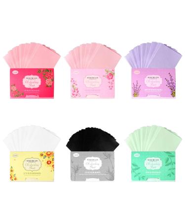 Blotting Paper 600 Sheets Oil Absorbing Tissues Cosmetic Blotting Paper of Lavender Green Tea Chamomile Rose Oil Absorbing Sheets(10 * 8 * 0.5cm) - Buy Online on GoSupps.com