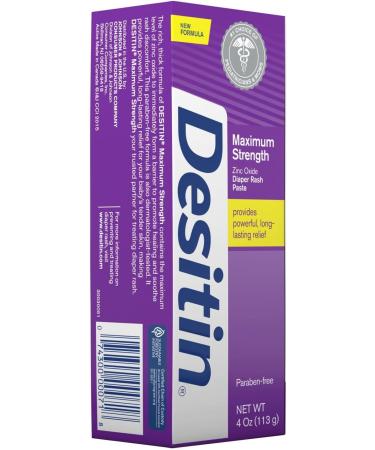 DESITIN Maximum Strength Diaper Rash Paste 4 oz - Pack of 2 - Buy Online on GoSupps.com