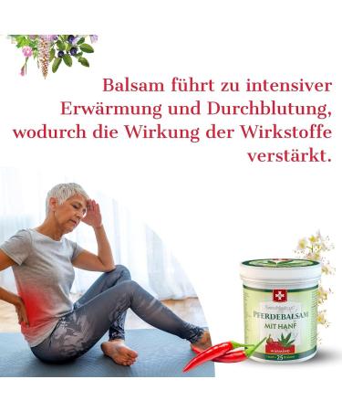 Horse Balm with Hemp - Warming Muscle & Joint Gel - 25 Natural Extracts - Ideal for Athletes - 500ml - Natural Care for Everyday Use - Buy Online on GoSupps.com