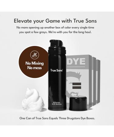 True Sons Men's Hair Dye Kit - Instant Dye Booster Applicator - Natural Look - Dark Brown (Pack of 3) - Buy Online on GoSupps.com