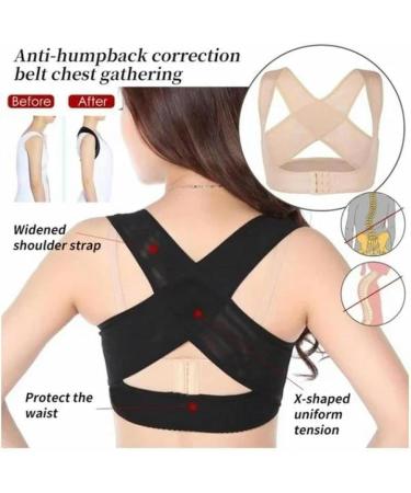 Adjustable Women Back Support Belt Orthotics Posture Correction Brace Rectify Posture Corset Shoulder Postures Skin M - Buy Online on GoSupps.com