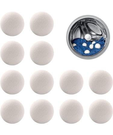 12 Pack Wool Dryer Balls BettyerJonny XL Premium Reusable Natural Fabric Softener Saving Energy and Time Reduces Clothing Wrinkles Baby Safe and Hypoallergenic for 1000+ Loads (7cm)