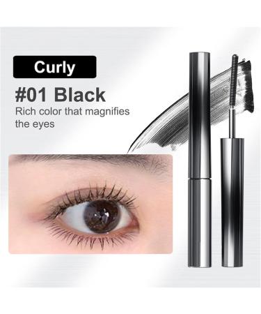 3D Curling Eyelash Iron Mascara - 2 colors Iron Brush Mascara Iron Strong Mascara Metal Tiny Tube Waterproof Makeup Mascara (Curling Black) Curling Black - Buy Online on GoSupps.com