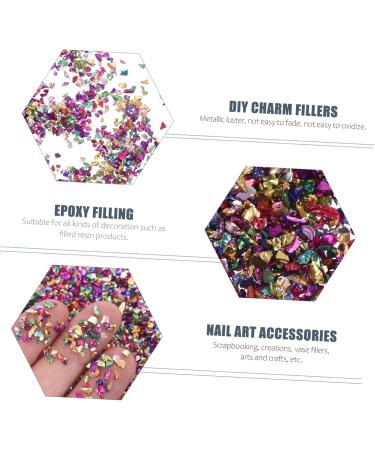 Gogogmee 1 Glass Chip Manicure Charms Manicure DIY Accessories Nail Irregular Glass Epoxy Fillers DIY Fillers Nail Art Charms Epoxy Filling Glass Charms Filling Epoxy Charms 0.5X0.3cm Colorful - Buy Online on GoSupps.com