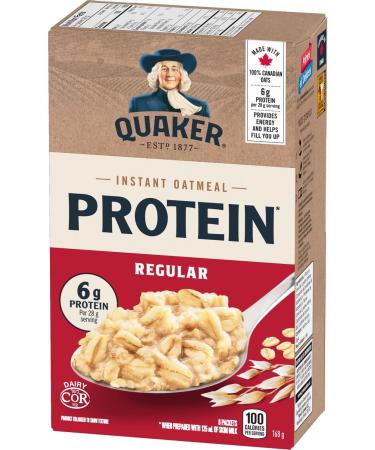 Quaker High Protein Regular Instant Oatmeal 168g (Pack of 12) High Protein Regular Pack of 12 - Buy Online on GoSupps.com