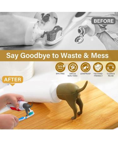 2PCS Pooping Dog Butt Toothpaste Topper Dog Poop Toothpaste Dispenser Funny Toothpaste Cap Reusable Dog Toothpaste Dispenser for Home Travel Daily Life - Buy Online on GoSupps.com