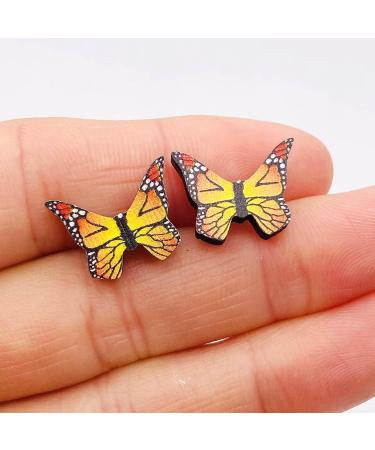 FEYLIE Earrings - 2 Pairs Elegant Butterfly Studs for Women | Summer 2023 Trendy Bohemian Jewelry Accessories - Buy Online on GoSupps.com
