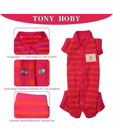 Tony Hoby Shirts for Dogs | Soft & Breathable Dog Suits for Small & Medium Dogs (Red Size S) - Stylish Dog Clothing - Buy Online on GoSupps.com