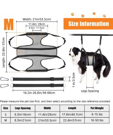 Ownpets Dog Care Hammock - 4 Hook Bathing & Nail Trimming Hammocks for Dogs | 3.5 cm Width 57 cm Length 21 cm Leg Distance - Perfect for Easy Pet Grooming - Buy Online on GoSupps.com