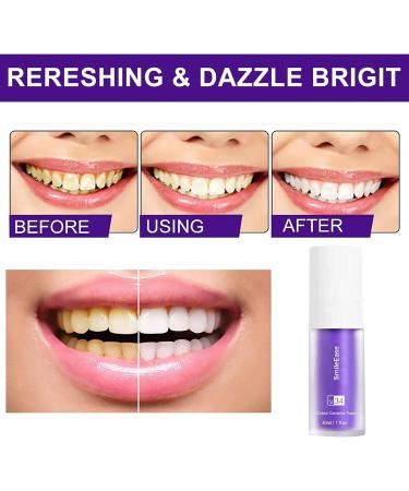 HeroSmile Color Correction Serum Toothpaste - Purple Whitening for a Radiant White Diamond Smile | Stain Removal & Tooth Color Corrector - Buy Online on GoSupps.com