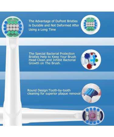 Aoxgao Replacement Heads for Oral B Braun Electric Toothbrushes - 16 Pack, 4 Types Brush Heads Refill for Pro/Genius/Smart/Vitality Series - Buy Online on GoSupps.com