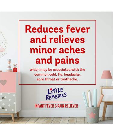 Little Remedies Infant Fever & Pain Reliever 2 Fl Oz - Natural Berry Flavor (Pack of 2) - Buy Online on GoSupps.com