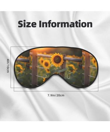 Yellow Sunflowers Adjustable Blackout Sleep Eye Mask | Unisex Travel & Nap Essential - Buy Online on GoSupps.com