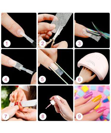 20 Pieces Silk Fiberglass Nail Extensions Kit - Manicure Tool for Fingernail Repair & Gel Modeling | International Shipping Available - Buy Online on GoSupps.com