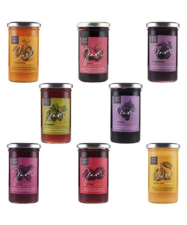 Highfield Preserves Jam & Curd Pick N Mix - Choose From 8 Flavours | Blackberry Blackcurrant Gooseberry Passionfruit Raspberry Sicilian Lemon Strawberry Frutti - Pack of 2