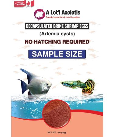 A Lot'l Axolotls - Decapsulated Brine Shrimp Eggs Non-Hatching - BBS Artemia Cyst - Fish/Fry Food - Mini/Sample Size - 30 g / 1 Oz - Buy Online on GoSupps.com