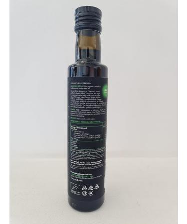 Buy Canah Natural Hemp Seed Oil 250ml - Bio Cold-Pressed Raw Vegan Omega-3 & Omega-6 Rich Kosher Certified for Healthy Cholesterol - Buy Online on GoSupps.com