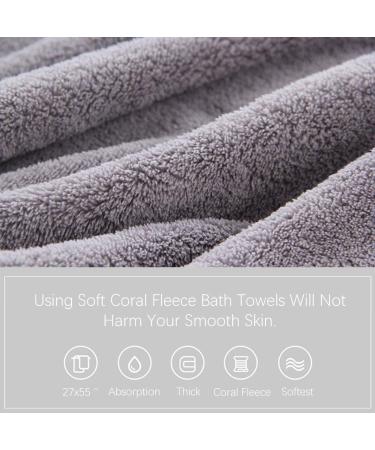 MOONQUEEN Ultra Soft Towel Set - 6-Piece Quick Drying Microfiber Towels for Bath, Gym, and Travel - Grey - Buy Online on GoSupps.com