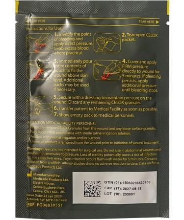 SIXNE Celox Hemostatic Granules 15g - Fast-Acting Bleeding Control - Buy Online on GoSupps.com