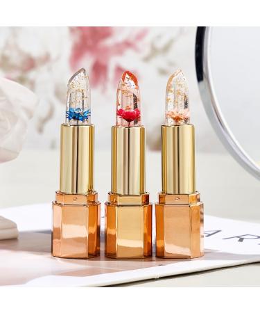 Tinted Lip Balm Colour Changing Lip Balm Set 3PC Clear Flower Jelly Lipstick Nutritious Moisturizer Lip Balm Lighten Dark Lip Color Lip Repair Gifts For Teenage Girl - Buy Online on GoSupps.com