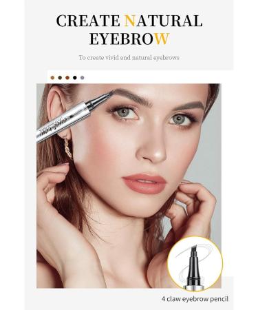 2024 Upgraded 3D Waterproof Microblading Eyebrow Pencil Contouring Pen Magic Eyebrow Pencil 4 Tipped Precise Brow Pen Waterproof Makeup Contouring Pen Fine Stroke Creates Natural Makeup Effect (1 Black) Black 1 - Buy Online on GoSupps.com