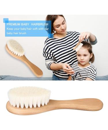 LIYJTK Baby Head Brush - Soft Natural Goat Hair Comb for Newborns and Toddlers - Buy Online on GoSupps.com