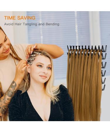 Braiding Hair Rack - Standing Hair Accessory Rack | 120 Hooks Hair Braiding Display Stand Adjustable Hair Braiding Divider Standing Rack for Various Types of Hair Extensions - Buy Online on GoSupps.com