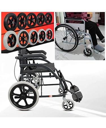 6in/7in/8in Replacement Walker Wheels Wheelchair Front Casters Solid Tires Anti-Slip Rubber Wheels for Rollators Set of 2-Black/Grey Black 6in(15cm) 3POUR3 Black 6in(15cm) - Buy Online on GoSupps.com