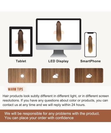 Flufymooz Ponytail Extension - 66 cm Straight & Curly Synthetic Horse Tail for Women | Chocolate to Light Brown - Buy Online on GoSupps.com