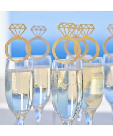 Ginger Ray Engagement Party Ring Drink Topper Decorations Pack of 6 Drink Toppers - Buy Online on GoSupps.com