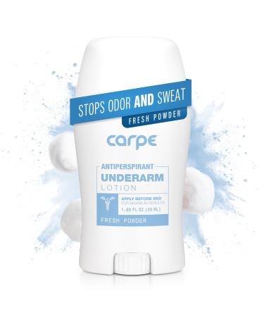 Carpe Underarm Antiperspirant and Deodorant Fresh Powder Scent Fresh Powder 1.69 Fl Oz (Pack of 1)