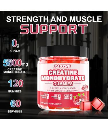 2 Pack Creatine Monohydrate Gummies for Men & Women 120 CT - 5000mg of Creatine Monohydrate per Serving - Sugar Free Chewable Creatine for Muscle Strength Muscle Builder Energy Boost - Buy Online on GoSupps.com