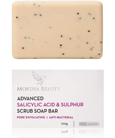 Sulphur Soap Bar with Advanced Salicylic Acid - 100g | Made In U.K | Paraben and Cruelty Free - Buy Online on GoSupps.com