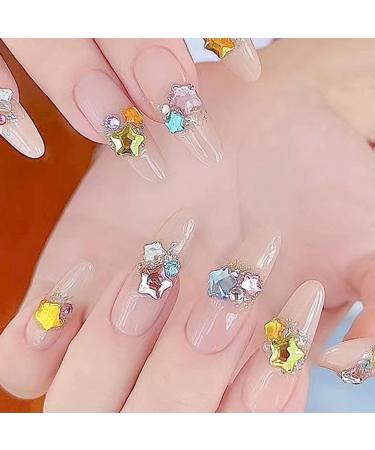 150Pcs Star Nail Rhinestones Glass Flatback Colorful Nail Gems Diamond for Women Girls DIY Crafts and Jewelry Making Supplies - Buy Online on GoSupps.com