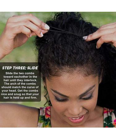 Banana Clip Holder Clip for Fixing Hair Metal Banana Combs for Women Girls Combs Clip for Long Thick Curly Hair Black - Buy Online on GoSupps.com