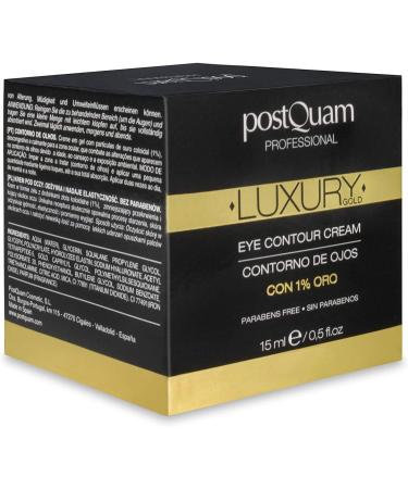 POSTQUAM Professional Luxury Gold Eye Contour Cream 15ml | Spanish Beauty with Hyaluronic Acid | Minimizes Wrinkles & Expression Lines | Soothes Eye Area | Active Ingredients - Buy Online on GoSupps.com
