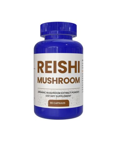 AZ BIOTECH Reishi Mushroom 90 Capsules Potent Mushroom Supplement for Immune System Support and Defense by Double Wood Heart Health Quality Sleep (100% Organic Vegan Non-GMO)