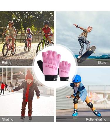 Keleily Children s Bicycle Gloves | Fingerless Sports Gloves for Boys & Girls | Outdoor Fitness Gear in Pink - Buy Online on GoSupps.com