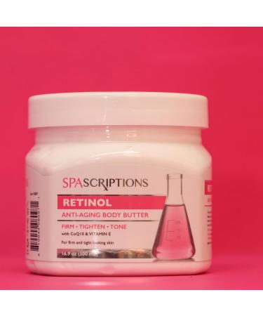 SpaScriptions Retinol Anti-Aging Body Butter  with CoQ10 and Vitamin E Antioxidants -16.9 oz - Buy Online on GoSupps.com
