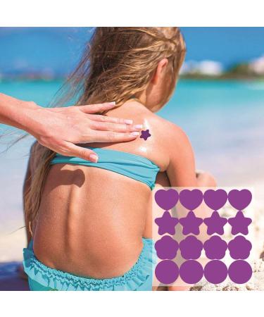 Fiakup UV Stickers for Sunscreen - 80/5 Sheet Waterproof UV Detection Stickers | Color Changing UV Stickers for Sunscreen Reapplication to Avoid Burns for Kids & Adults - Buy Online on GoSupps.com