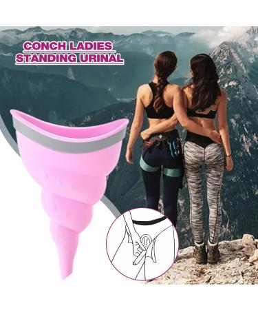 Womens Urinal Funnel - Standing Up to Pee Funnel Conch Type Female Urinal Device - Travel Urinal for Female Pee Funnel Reusable Women Pee Cup for Hiking Camping Picnic Pochy Conch Type + Stability Ring Light Pink - Buy Online on GoSupps.com