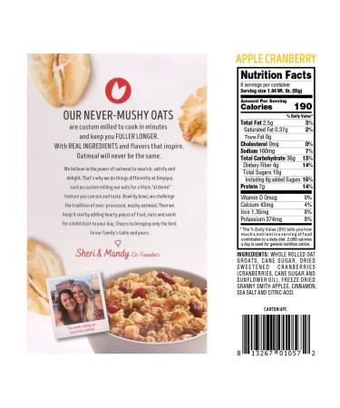 Umpqua Oats Apple Cranberry Oatmeal Packets - 24 Pack | Non-GMO, Custom Milled & All-Natural - Buy Online on GoSupps.com