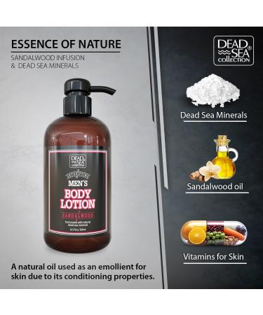 Dead Sea Collection Sandalwood Men's Body Lotion - Maximum Hydration & Nourishing Moisturizer - 16.9 Fl Oz - Shop Internationally - Buy Online on GoSupps.com
