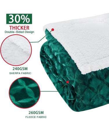 Inhand Sherpa Throw Blanket Twin Size 65x90 - Forest Green Cozy Reversible Fleece Blanket for Couch, Sofa, Bed - Soft and Warm Sherpa Fleece Throw - Plush Lap Blanket - Buy Online on GoSupps.com