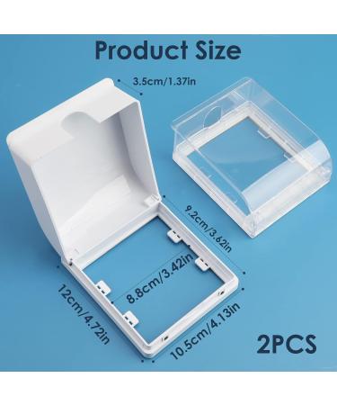 UK Socket Cover Box 2PCS Childproof Electrical Outlet & Plug Protector Waterproof Splash Plugs Guard Covers Light Switch Guard for Home Security Baby Proofing Safety (White + Transparent) - Buy Online on GoSupps.com
